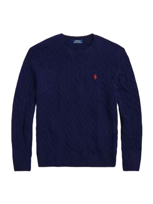 Maglione con lavorazione intrecciata navy Polo Ralph Lauren | 710-876762-002HUNTER NAVY